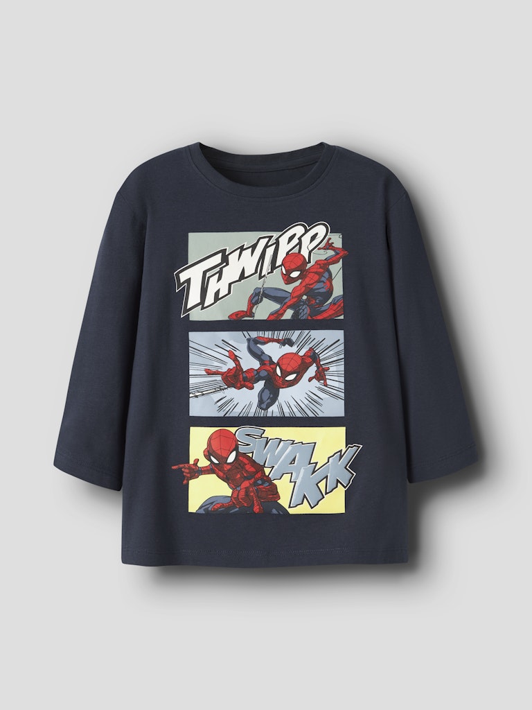 Långärmad Topp Spider-Man Jarl Marinblå