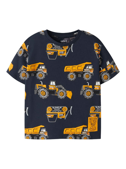 T-shirt Kortärmad Tonka Bilar Fordon Jimmy Blå