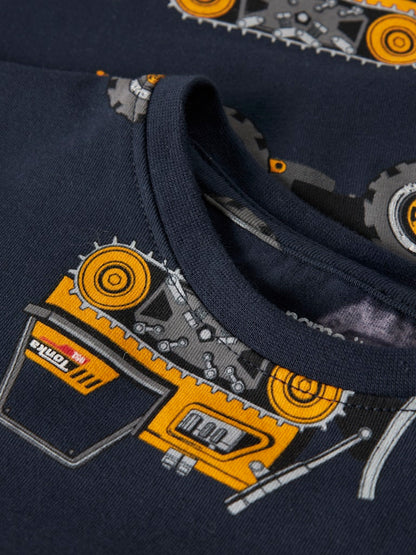 T-shirt Kortärmad Tonka Bilar Fordon Jimmy Blå