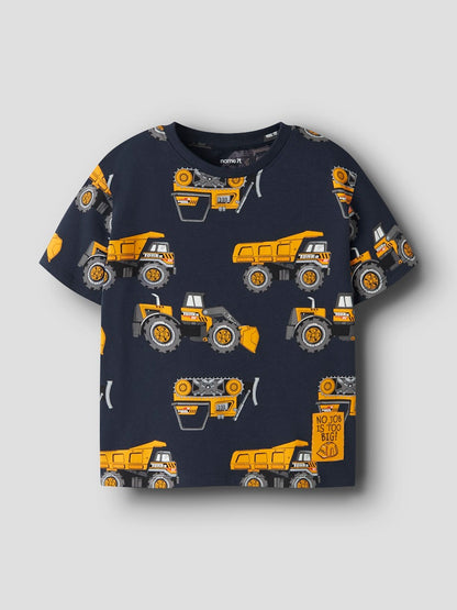 T-shirt Kortärmad Tonka Bilar Fordon Jimmy Blå