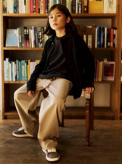 Cardigan Sweat Overshirt Enfärgad Svart