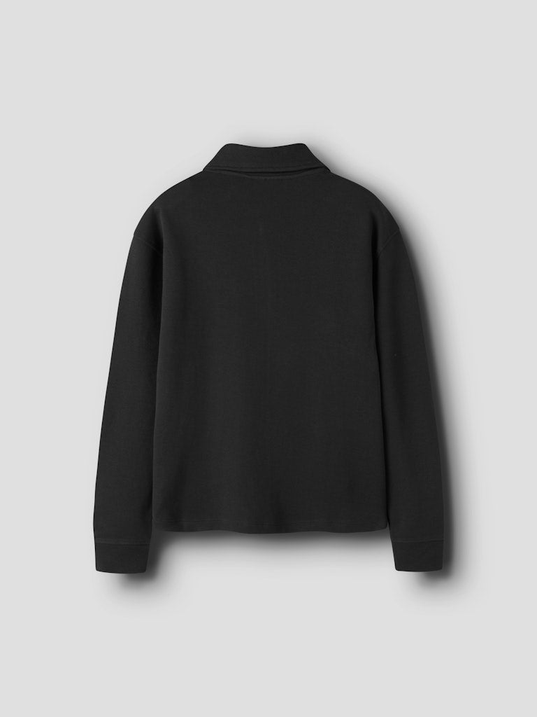 Cardigan Sweat Overshirt Enfärgad Svart
