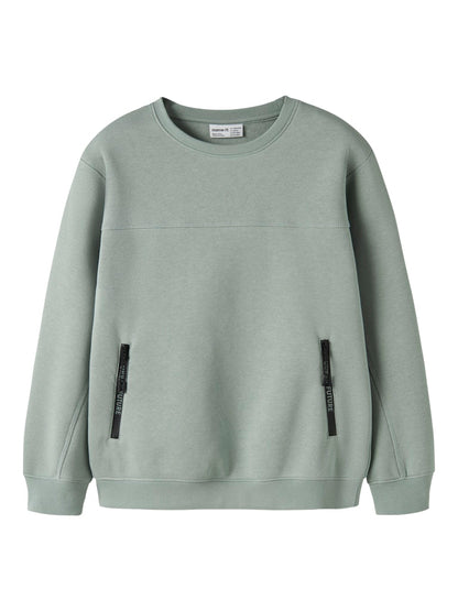 Sweattröja Leo Enfärgad Grön