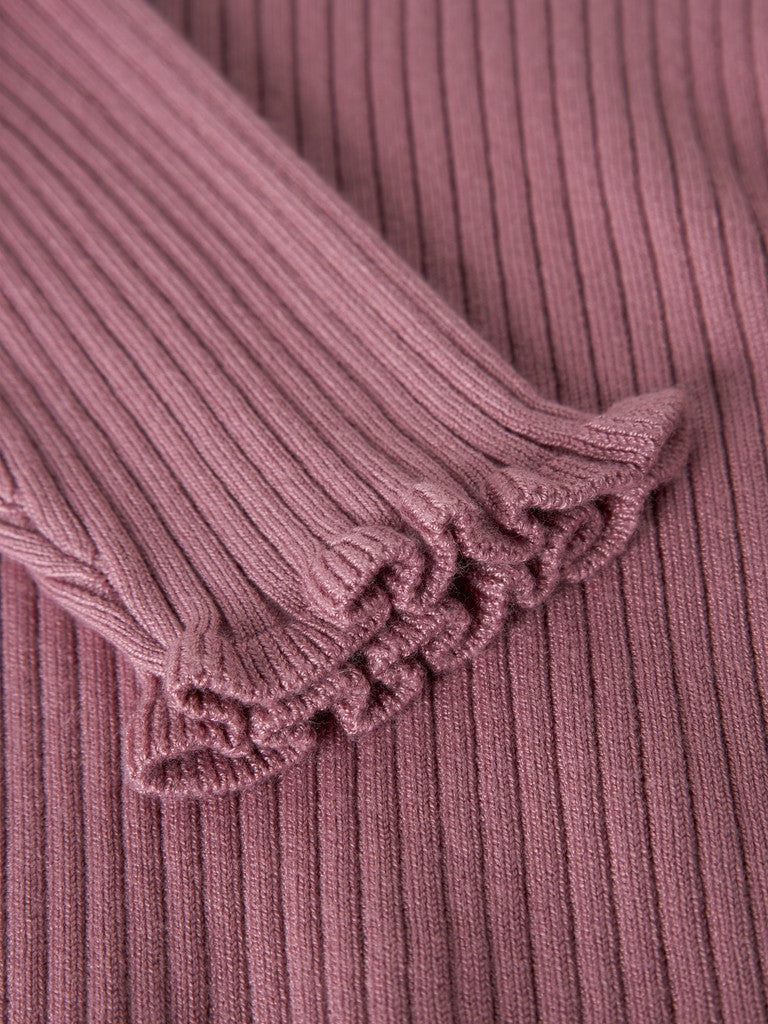 Tröja Ribbstickad Enfärgad Leanna Rosa