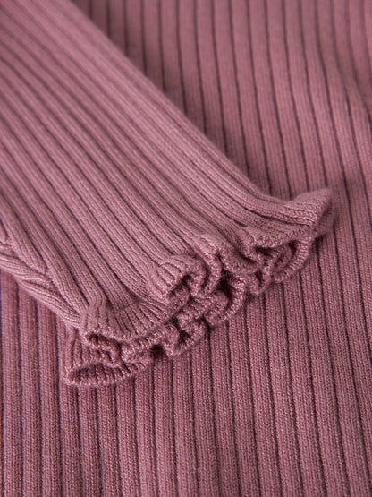 Tröja Ribbstickad Enfärgad Leanna Rosa