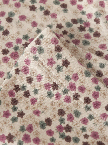 Leggings Lianna Mönstrade Blommor Beige