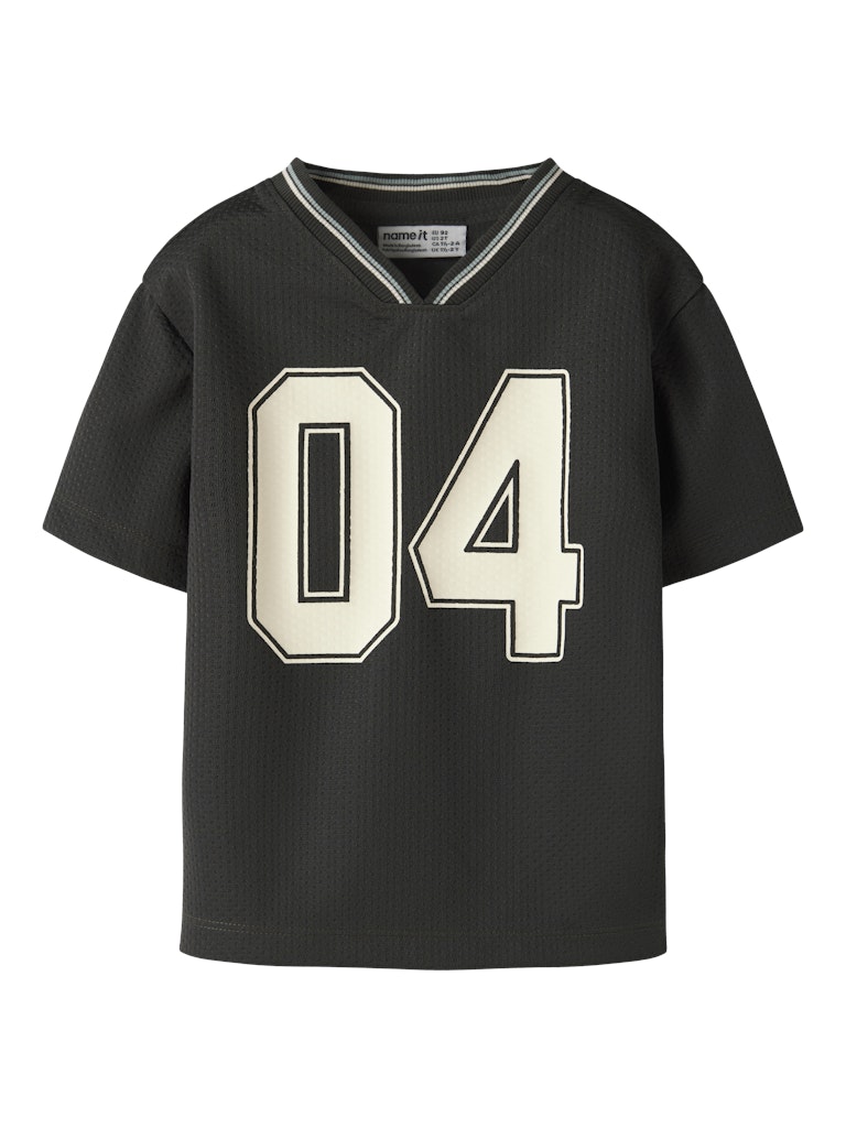 T-shirt Kortärmad V-ringad Poly Las Grå