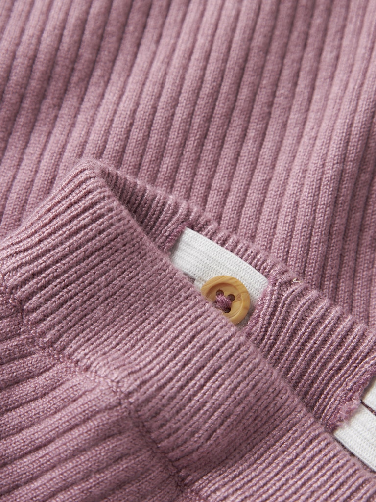 Bootcut Byxa/Leggings Ribbstickad Enfärgad Leanna Rosa