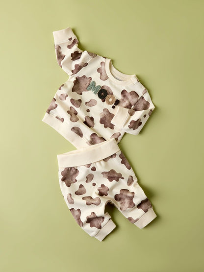Sweatbyxa Mönstrad Larry Beige