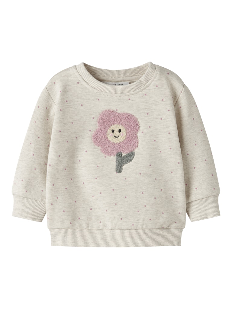 Sweattröja Prickar Blomma Luelle Rosa