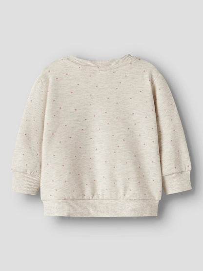 Sweattröja Prickar Blomma Luelle Rosa