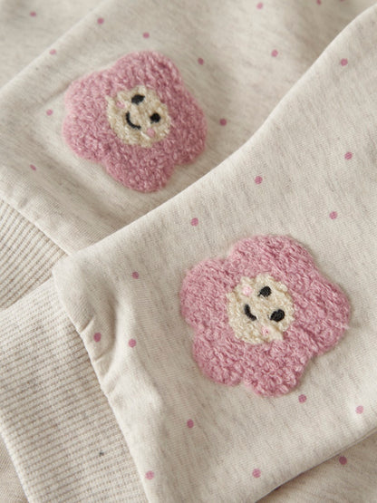 Sweatbyxa Prickar Blomma Luelle Beige