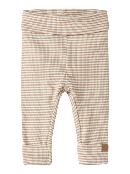Byxa/Legging Berro Ribbad Randig Beige