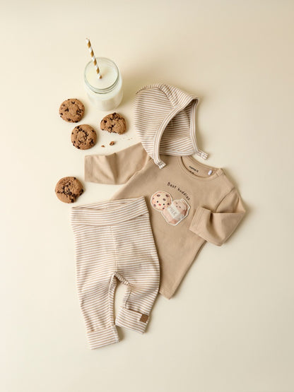 Byxa/Legging Berro Ribbad Randig Beige