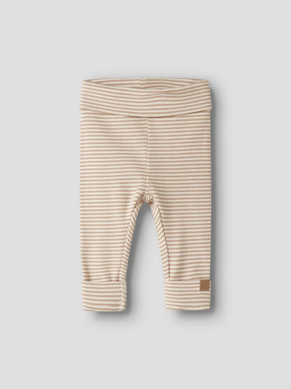 Byxa/Legging Berro Ribbad Randig Beige