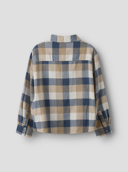 Skjorta Overshirt Flanell K Rutig Levin Blå