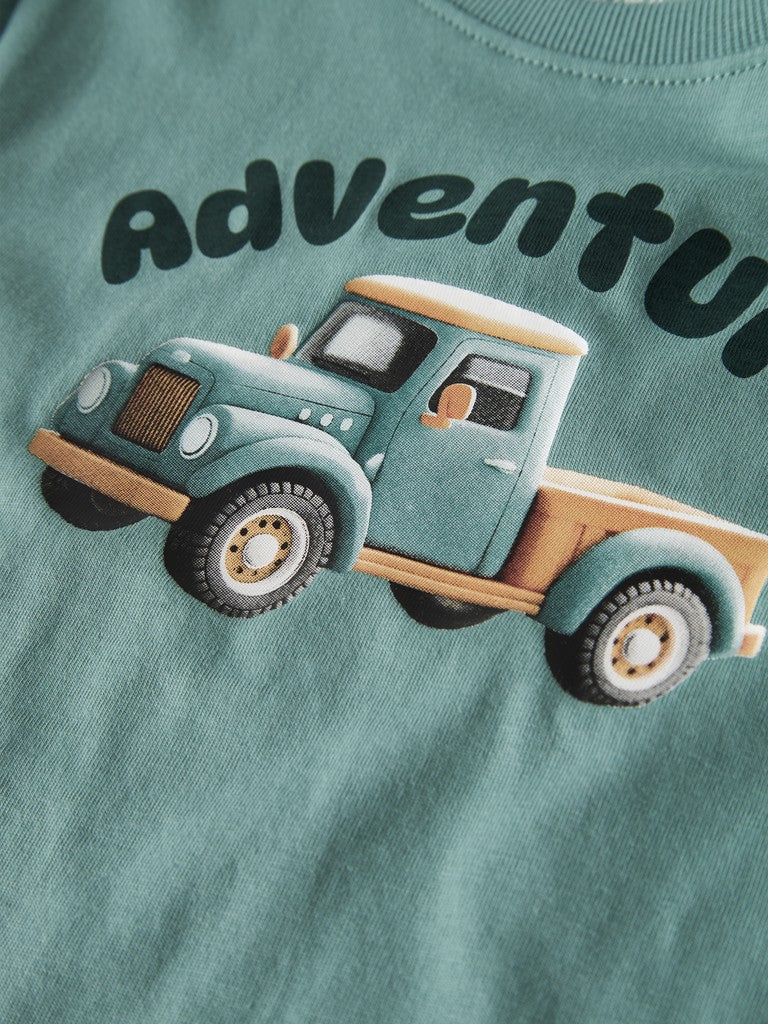 T-shirt Långärmad Lastbil Obrian Grön/ Turkos