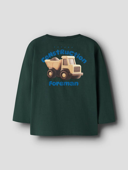 T-shirt Långärmad Lastbil Obrian Grön