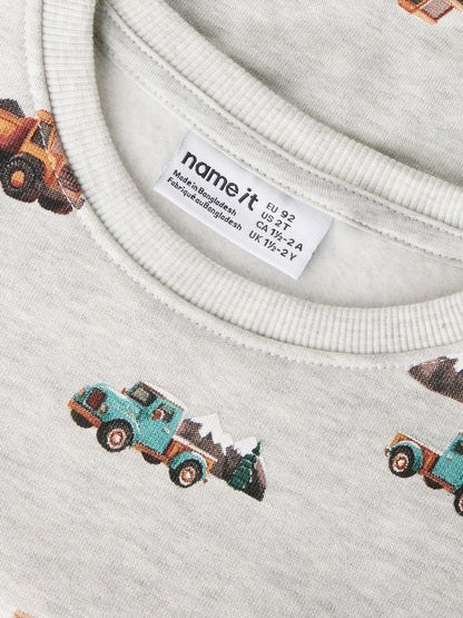 Sweattröja Lastbilar Onikian Ljusgrå