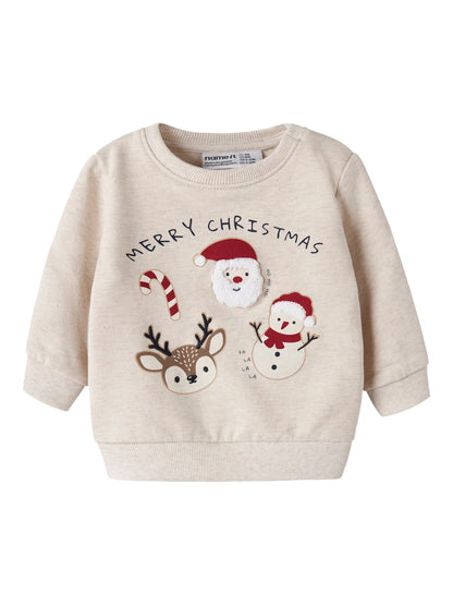 Sweattröja Julmotiv Rular Beige