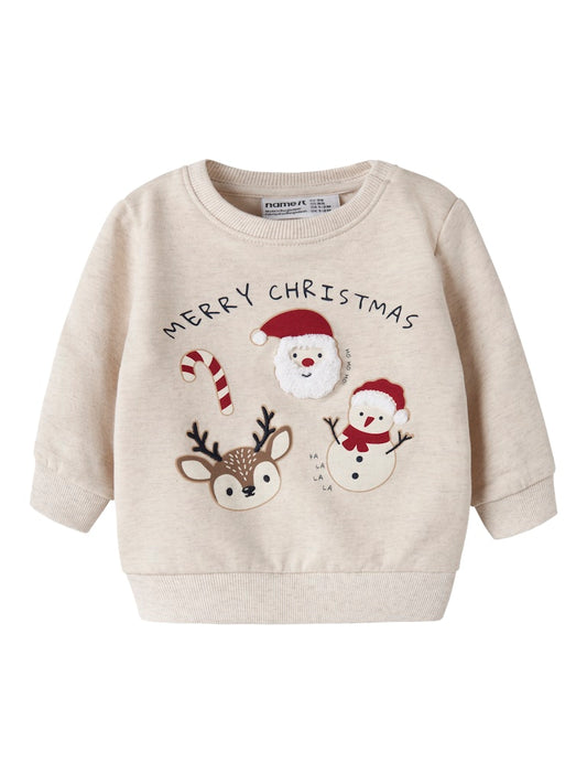 Sweattröja Julmotiv Rular Beige