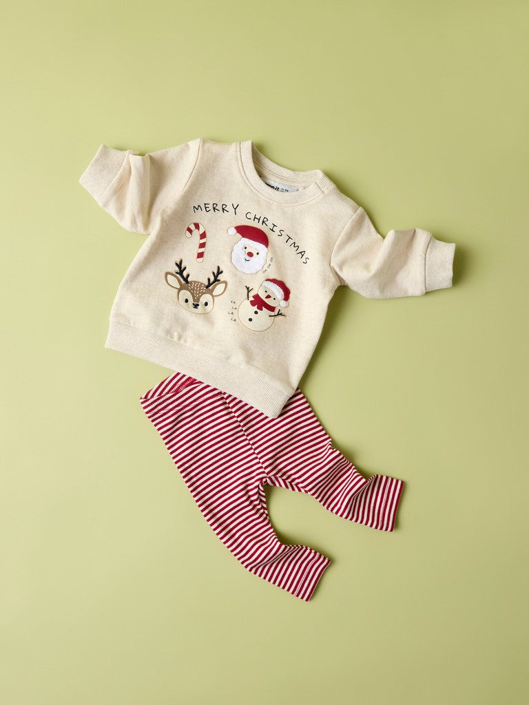 Sweattröja Julmotiv Rular Beige