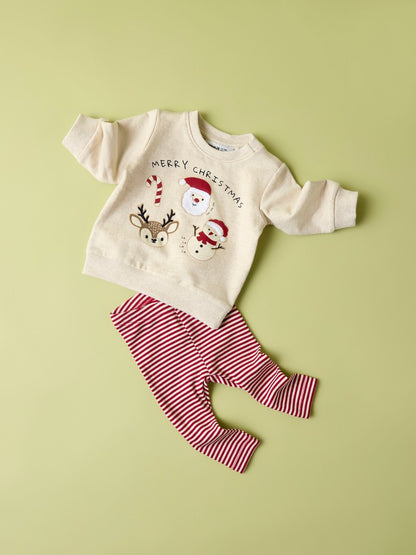 Sweattröja Julmotiv Rular Beige