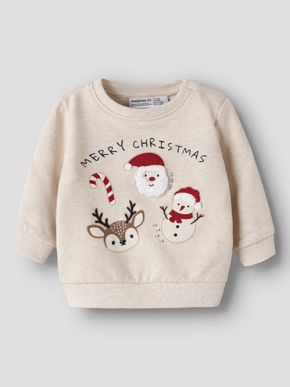 Sweattröja Julmotiv Rular Beige