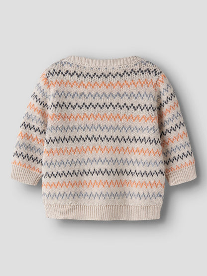 Stickad Tröja Nino NB Mönstrad Beige