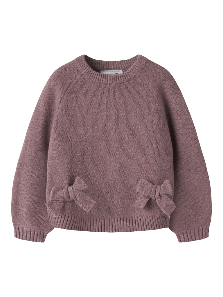 Stickad Tröja Ndoper Enfärgad Rosett Rosa