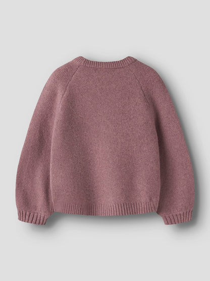 Stickad Tröja Ndoper Enfärgad Rosett Rosa