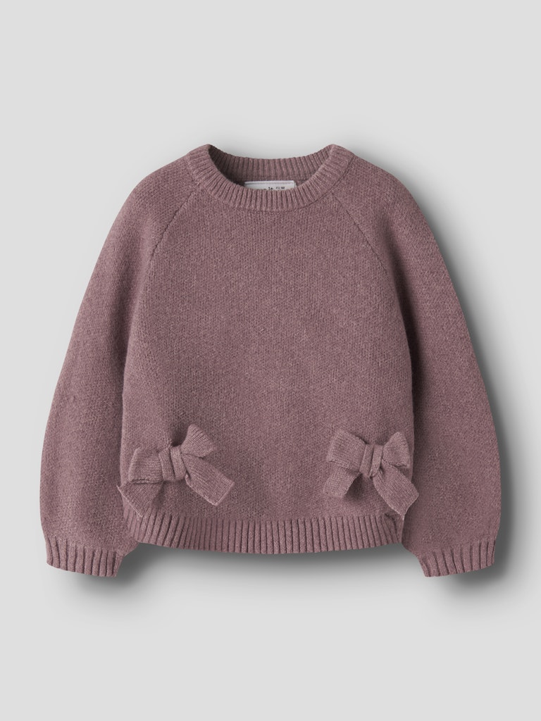Stickad Tröja Ndoper Enfärgad Rosett Rosa