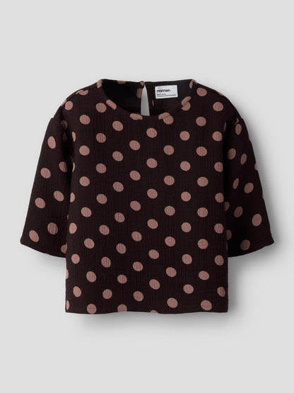 Blus Nina Prickar Brun/Rosa