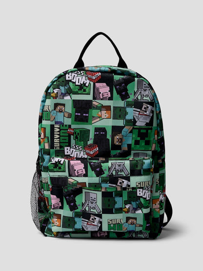 Ryggsäck Minecraft Jonk Mönstrad Svart