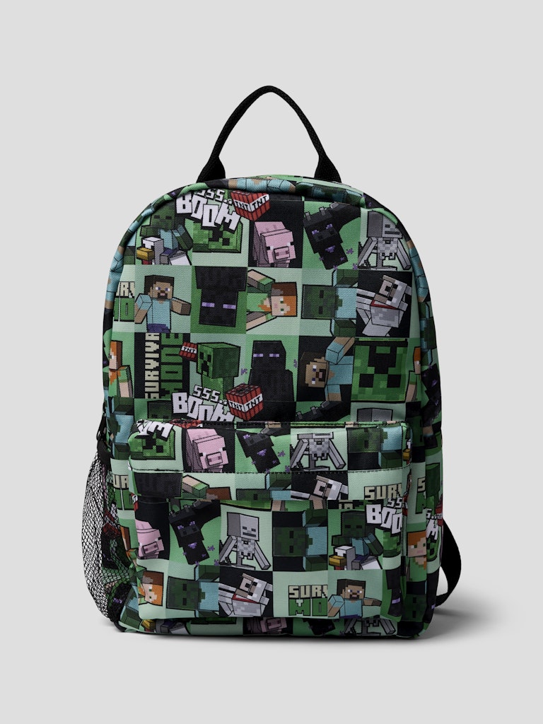 Ryggsäck Minecraft Jonk Mönstrad Svart