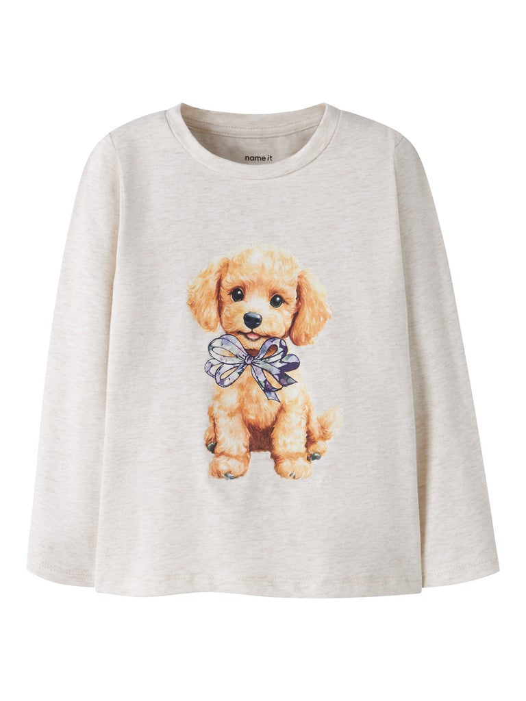 Långärmad Topp Votea Hund Beige