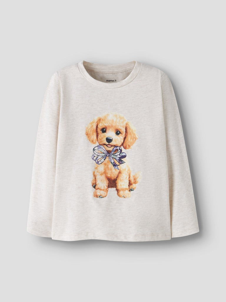 Långärmad Topp Votea Hund Beige