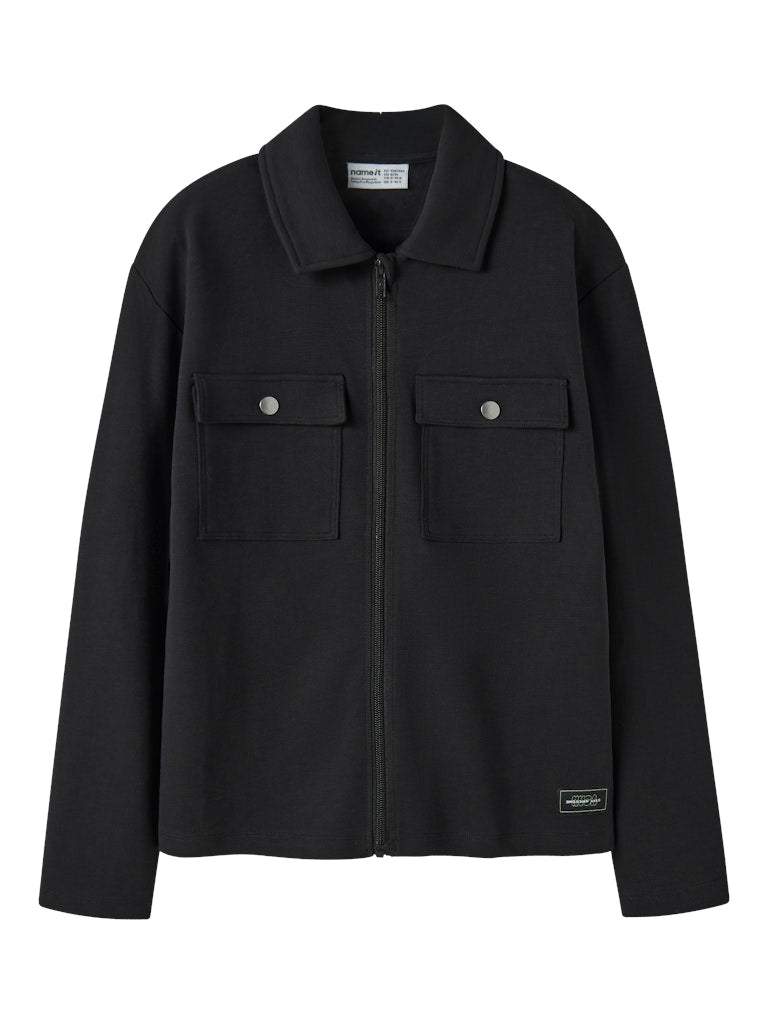 Skjorta Overshirt Enfärgad Niall Svart