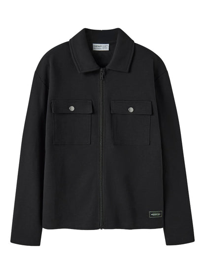 Skjorta Overshirt Enfärgad Niall Svart
