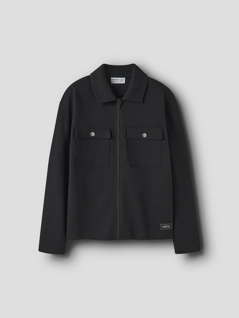 Skjorta Overshirt Enfärgad Niall Svart