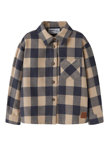 Skjorta Flanell M Rutig Noriel Blå/Beige