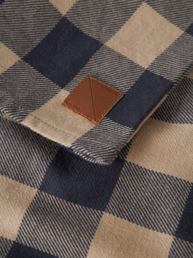 Skjorta Flanell M Rutig Noriel Blå/Beige