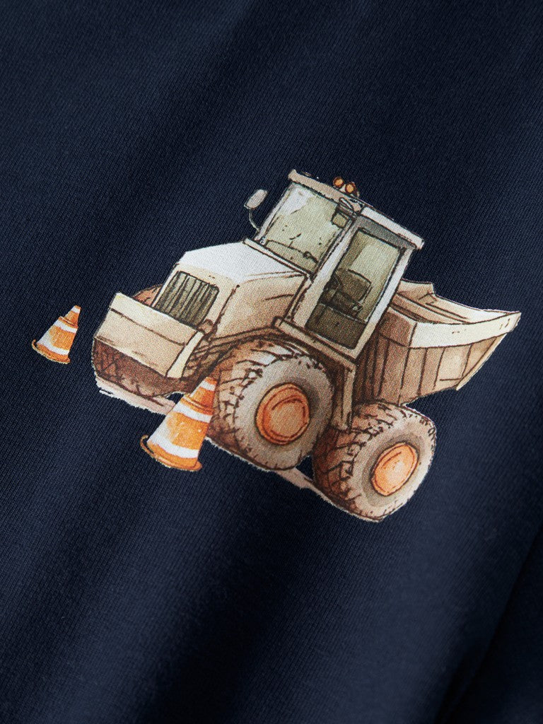Sweattröja Traktor Lastare Nelson Blå