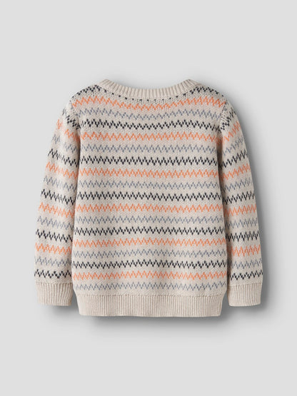 Stickad Tröja Nino Mönstrad Beige