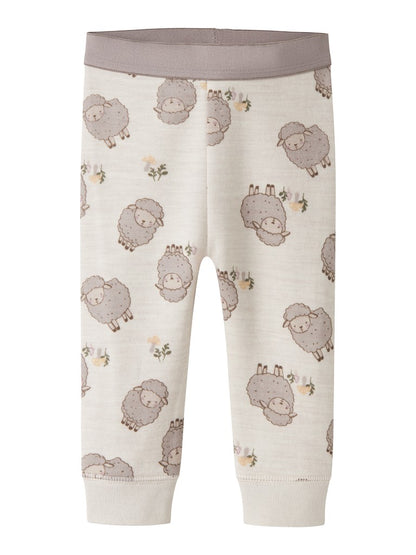 Leggings Merinoull/Bomull Wup Får Beige
