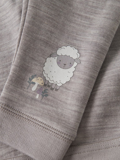 Leggings Merinoull/Bomull Wup Får Grå