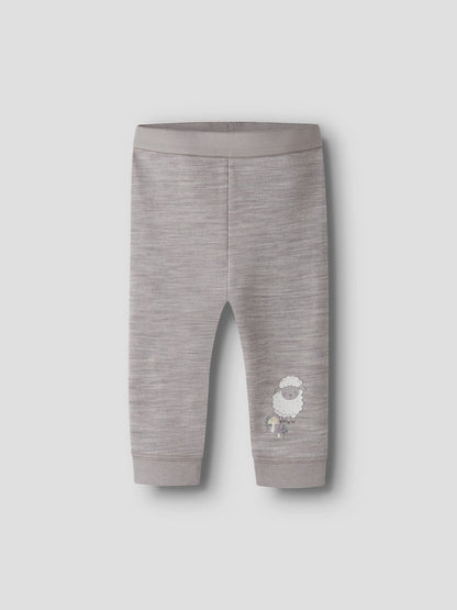 Leggings Merinoull/Bomull Wup Får Grå