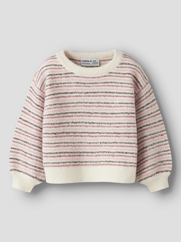 Stickad Tröja Noelle M Ränder Rosa