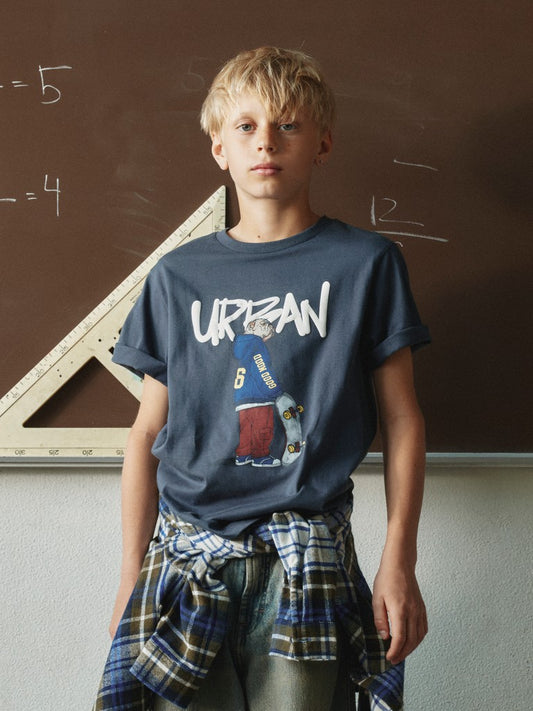 T-shirt Nael Hund Skate Blå