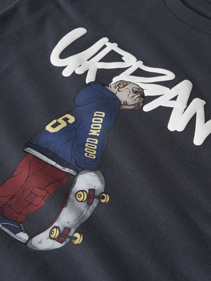 T-shirt Nael Hund Skate Blå